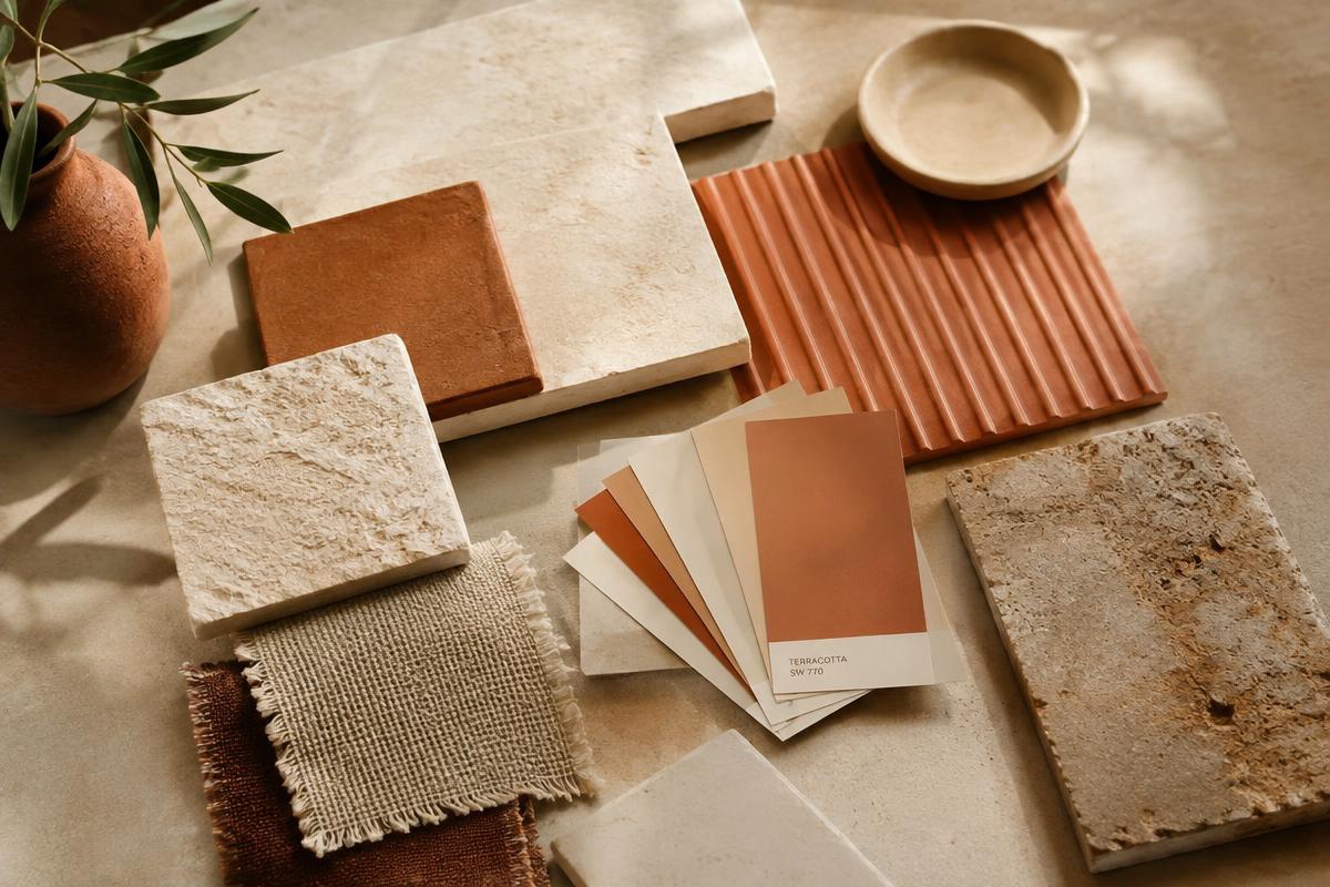 Muestras de materiales y colores para una reforma de tendencia en Alicante