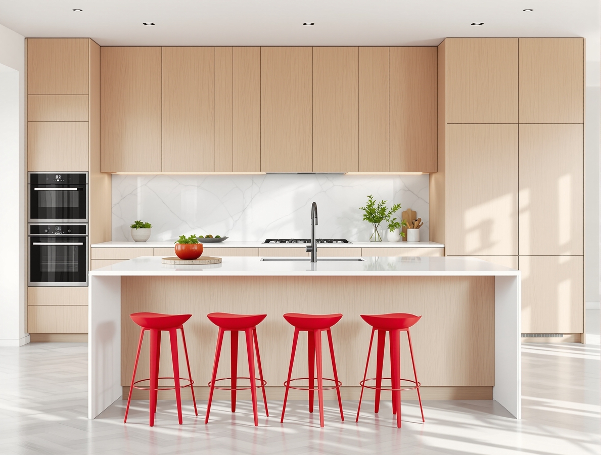 Cocina con isla en un chalet de Playa de San Juan, proyecto realizado por Obrisa en Playa de San Juan, Alicante