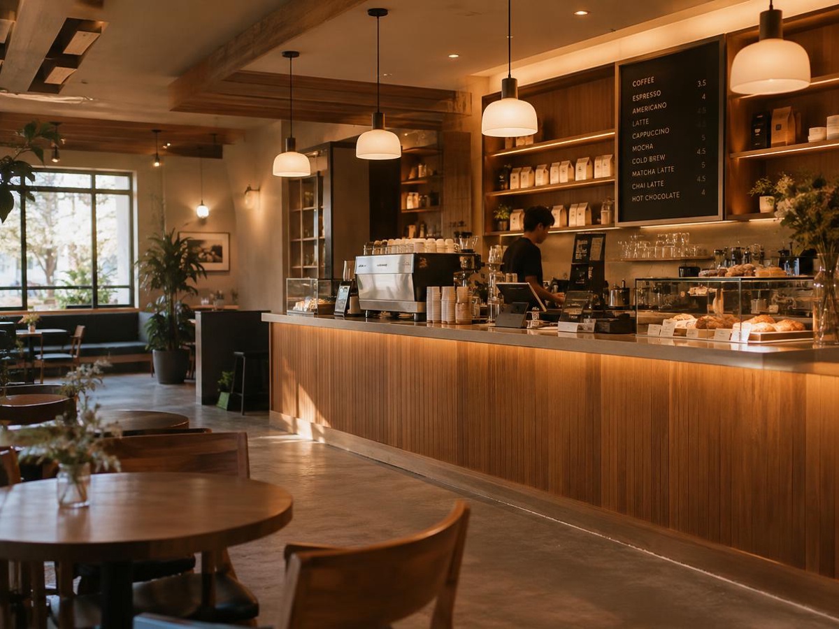 Interior de un bar reformado por Obrisa listo para abrir al público